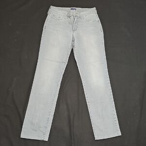 NYDJ Light Gray Straight Leg Women's Jeans Size 10 Tote 1